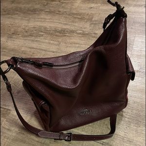 Maroon coach purse